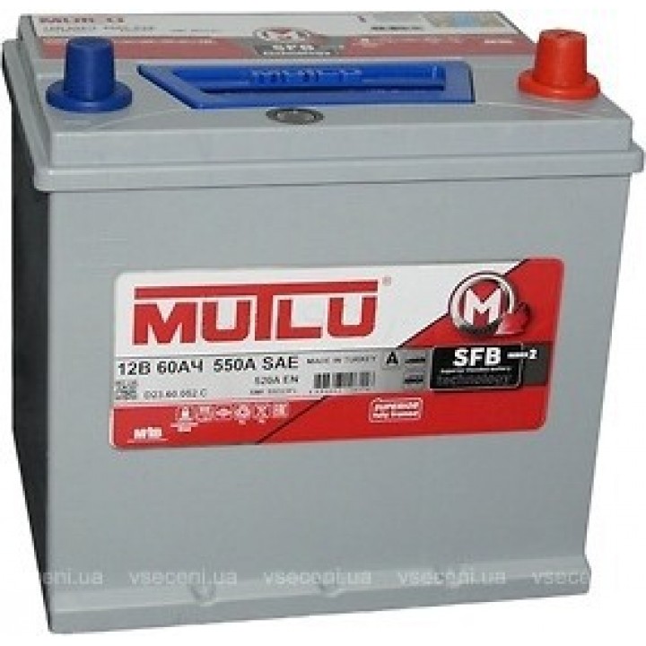 Mutlu SFB M2 ASIA (0) (Euro) пуск. ток 520, 6СТ-60 плюс справа гарантия 12 месяцев