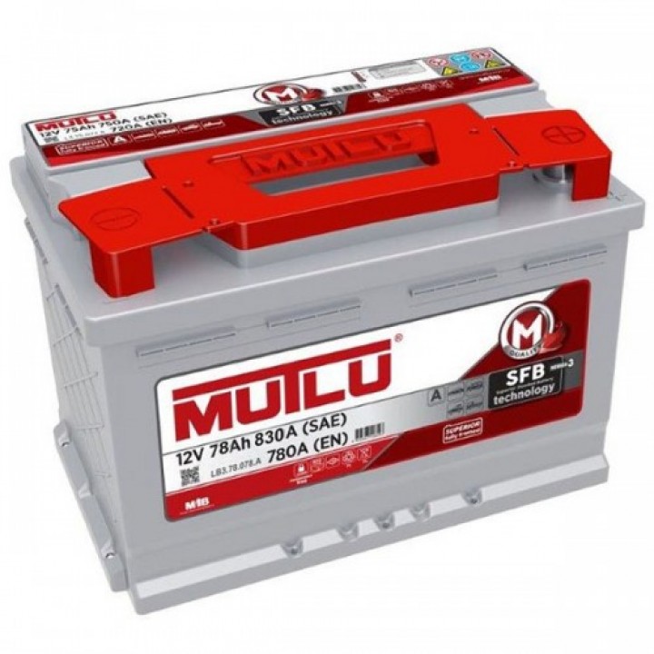 Mutlu SFB M3 (0) (Euro) пуск. ток 780, 6СТ-78 плюс справа гарантия 12 месяцев