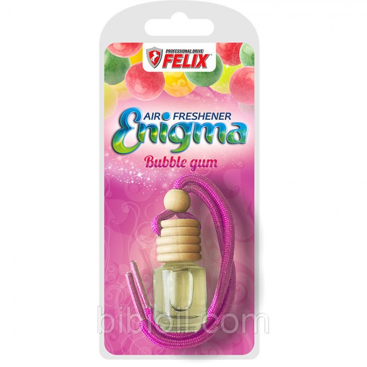 Ароматизатор подвесной с дерев. кр. FELIX Жевательная резинка 5мл.