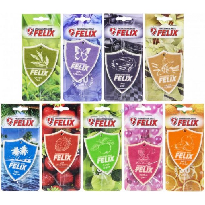 Ароматизатор Felix Elegance  бумажный New car (Тутти Фрутти)
