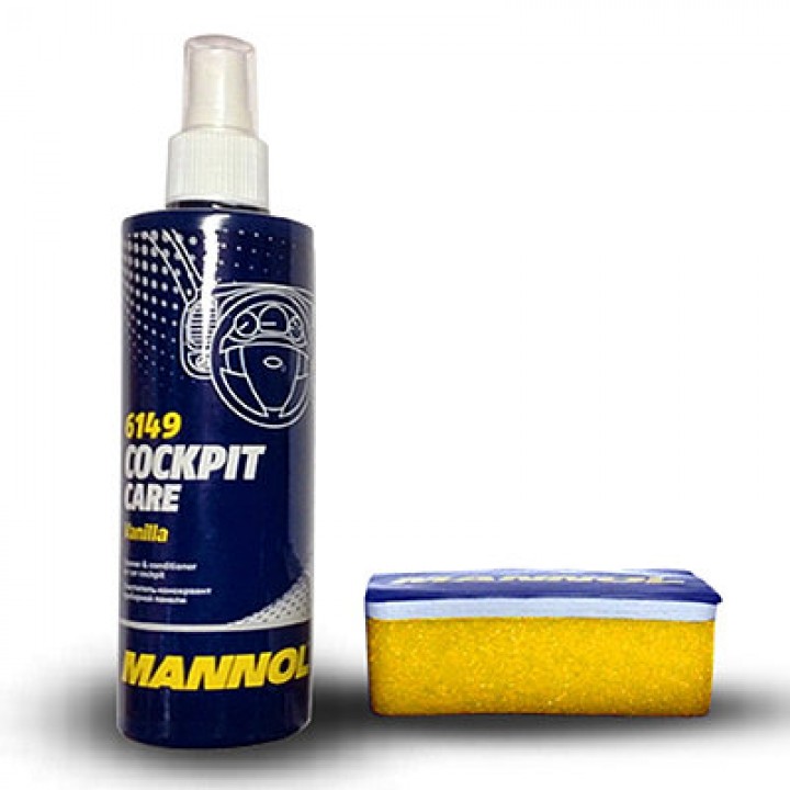 Очиститель приб. панели с губкой Mannol 6149 Cockpit Care 0.25л Ваниль