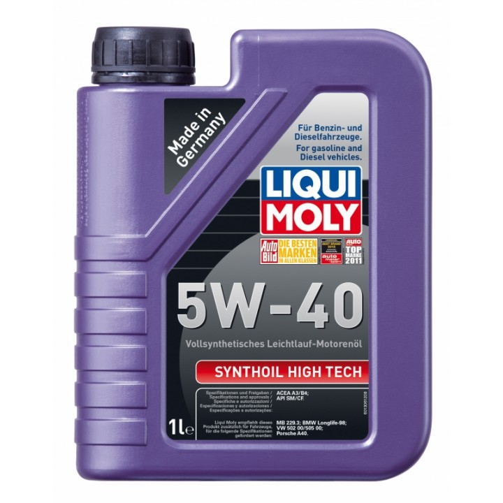 Моторное масло синтетическое Liqui Moly Synthoil High Tech 5W-40 1л (1924)