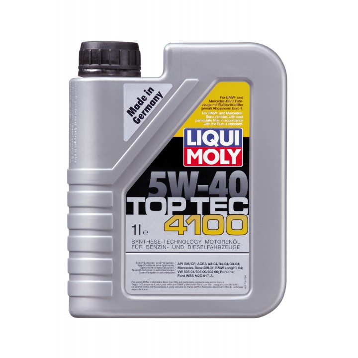 Моторное масло синтетическое Liqui Moly Top Tec 4100 5W-40 1л (7500)