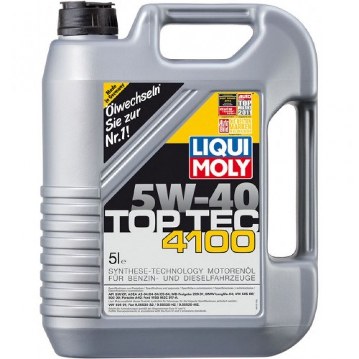 Моторное масло синтетическое Liqui Moly Top Tec 4100 5W-40 5л (7501)