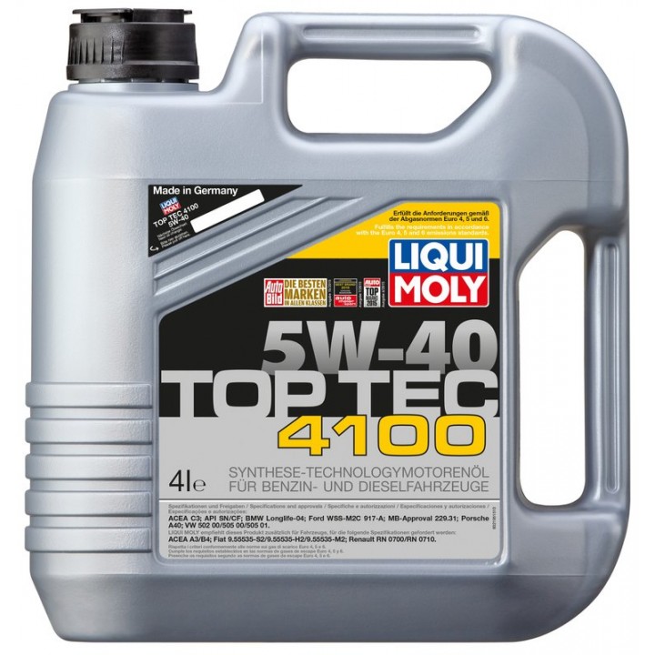 Моторное масло синтетическое Liqui Moly Top Tec 4100 5W-40 4л (7547)