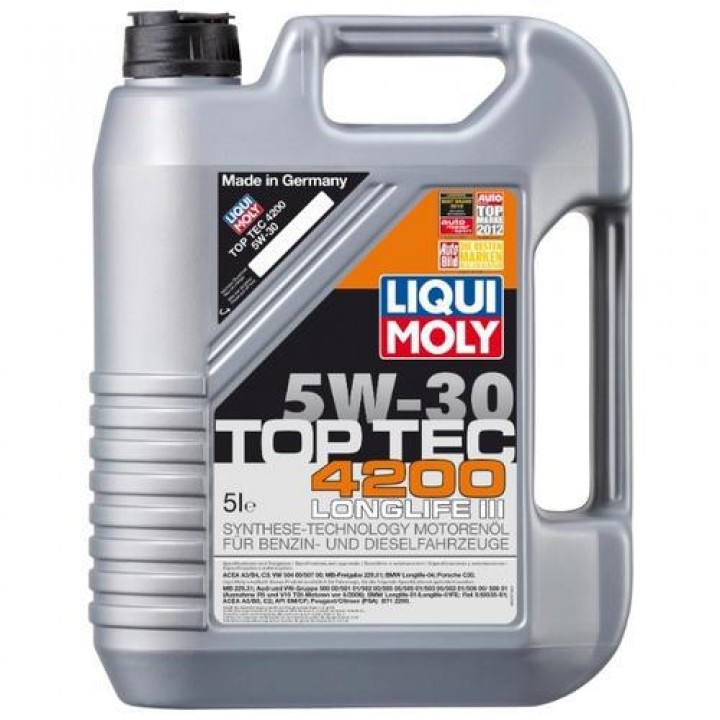 Моторное масло синтетическое LIQUI MOLY Top Tec 4200 5W-30 5л (8973)