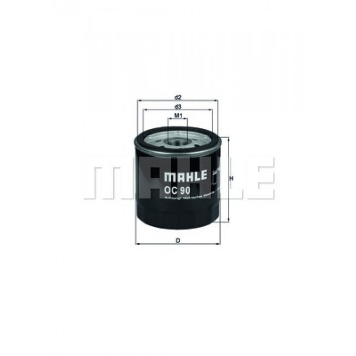 Фильтр масляный MAHLE ORIGINAL OC90OF 