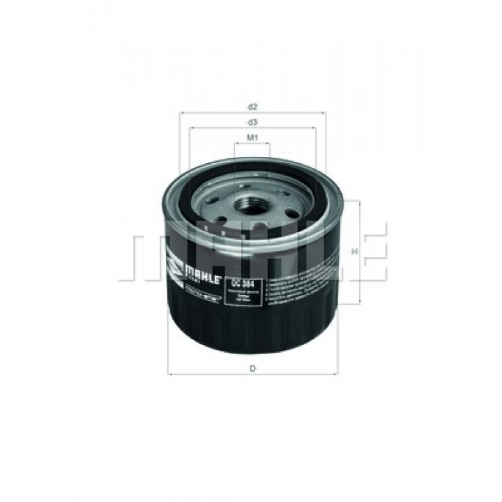 Фильтр масляный KNECHT LADA: PRIORA 08-, 110/111/112 95-, KALINA 04-, NIVA 00-, SAMARA 88-